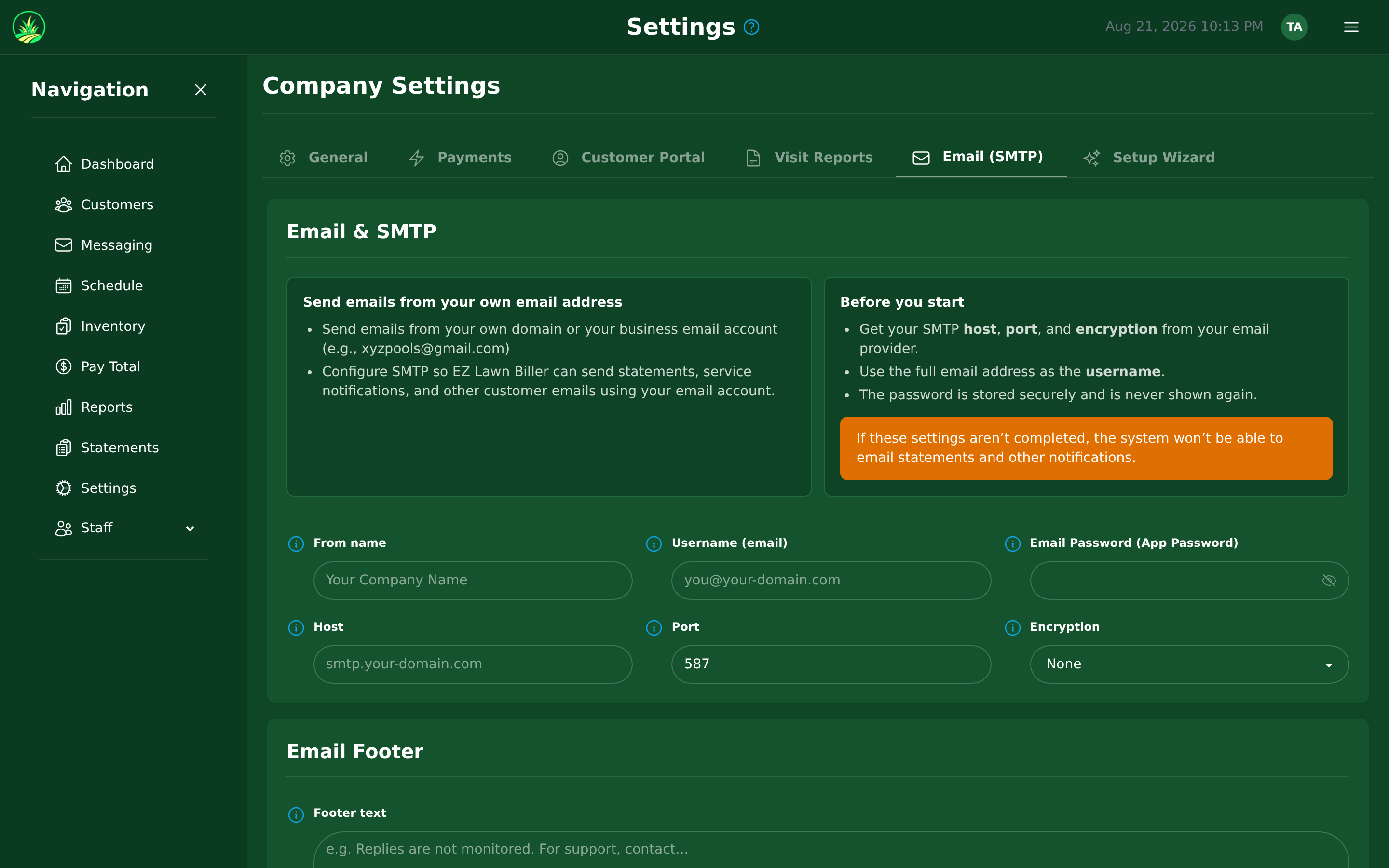 The email account your messages are sent from